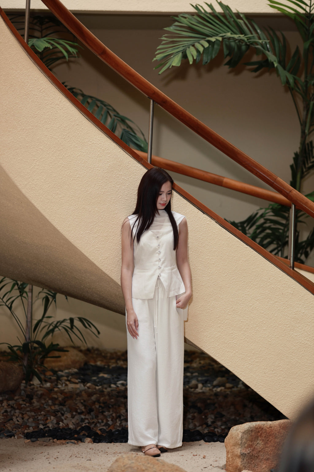 Mira Vest Top White