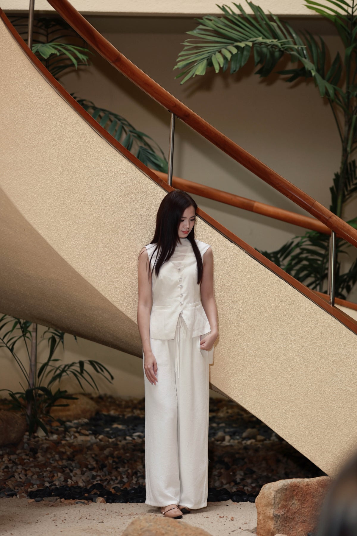 Mira Vest Top White