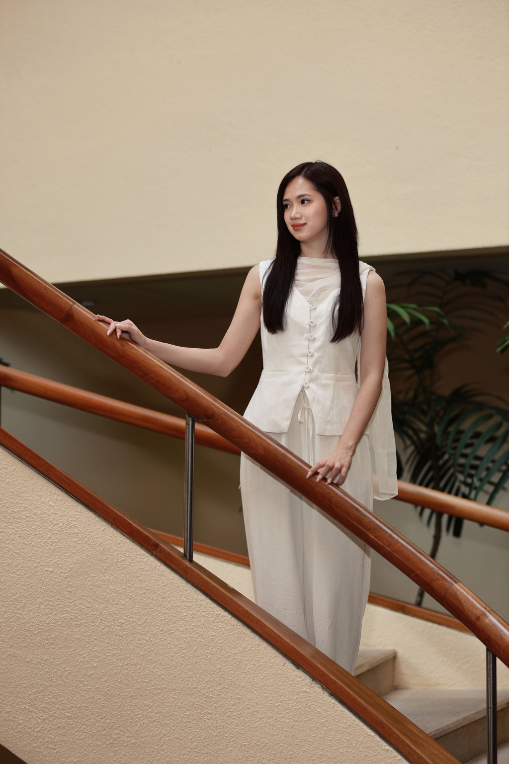 Mira Vest Top White