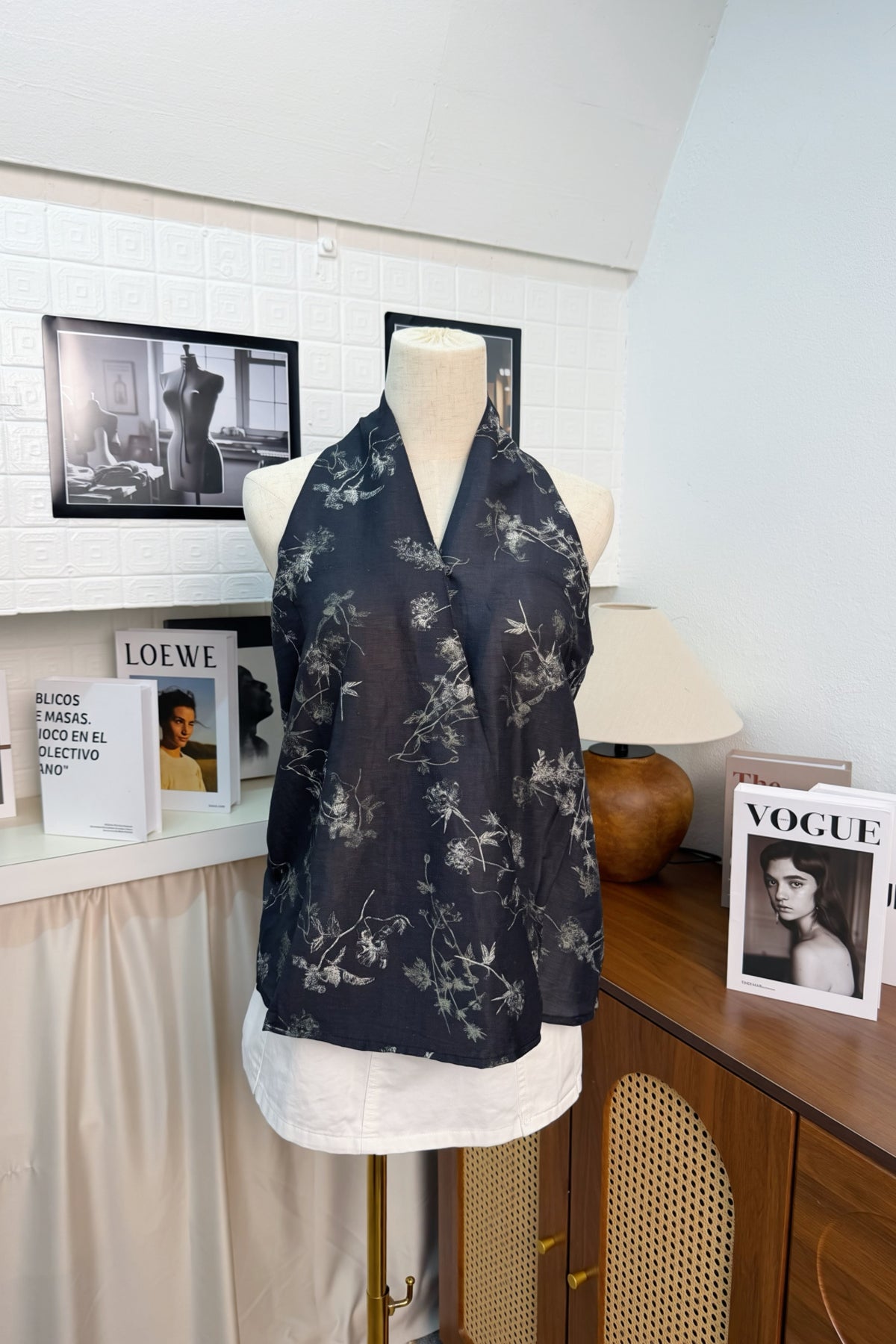 Muse Floral Top Black