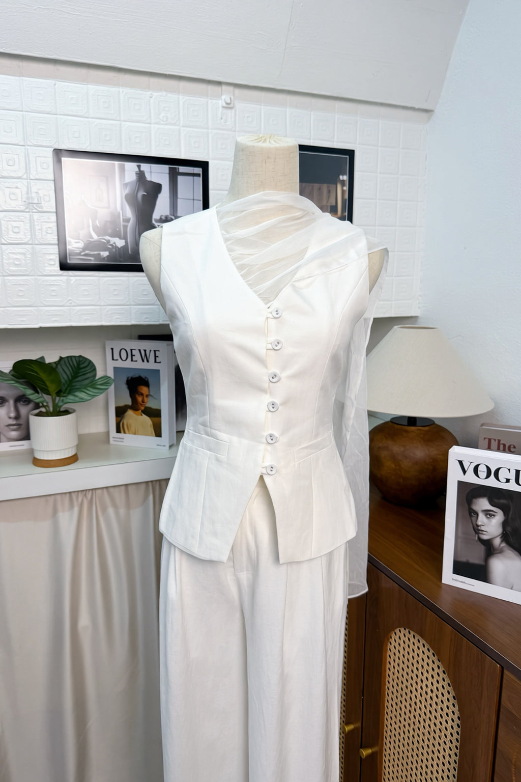 Mira Vest Top White